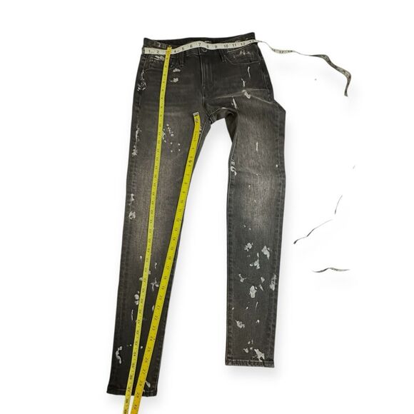 CULT OF INDIVIDUALITY Women’s C25 Gypsy High Rise Black Distressed Paint-Splatte - Picture 6 of 6